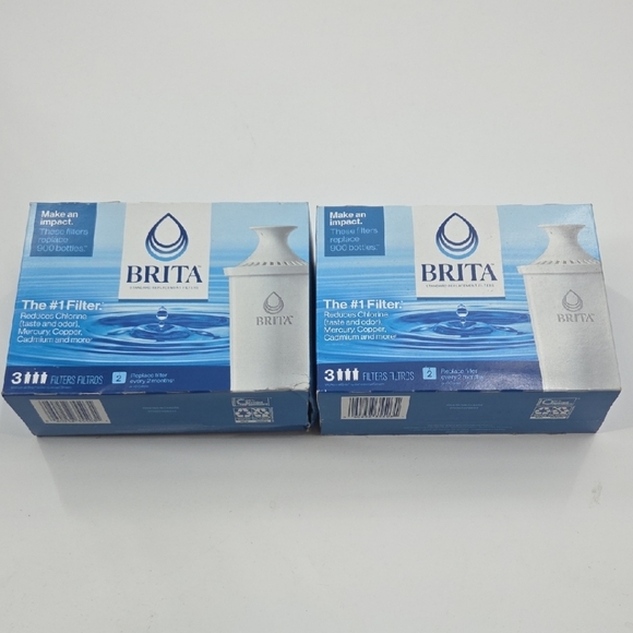 Brita Blue and White Filter Pack 6 Individual Filters (3 In Each Box) New - Picture 1 of 11